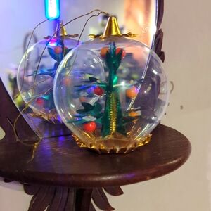 Vintage RESL LENZ Germany Diorama Christmas Tree Ornament Foil